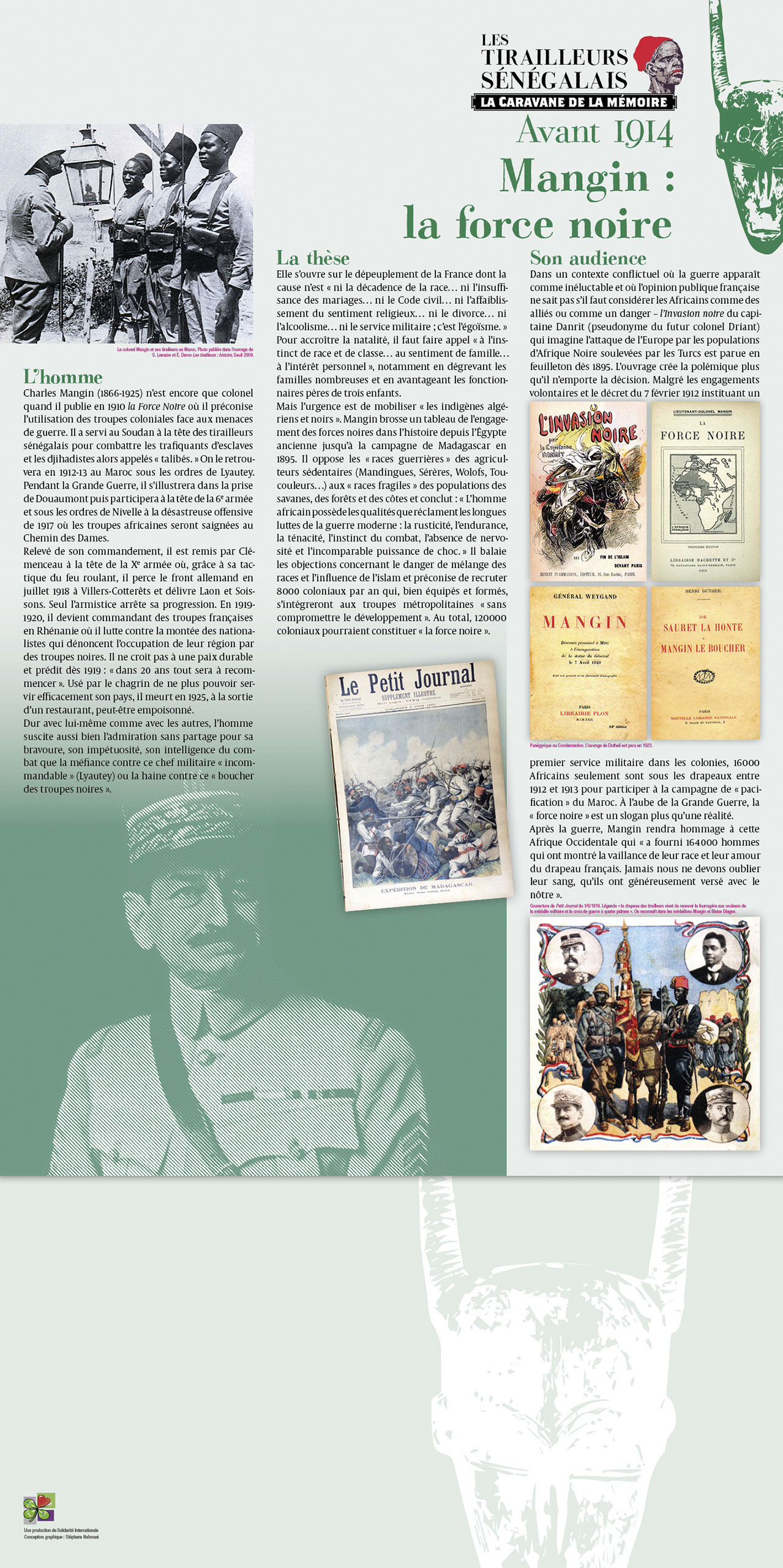 Réalisation de panneaux d'exposition pour La Caravane de la mémoire - les tirailleurs sénégalais
