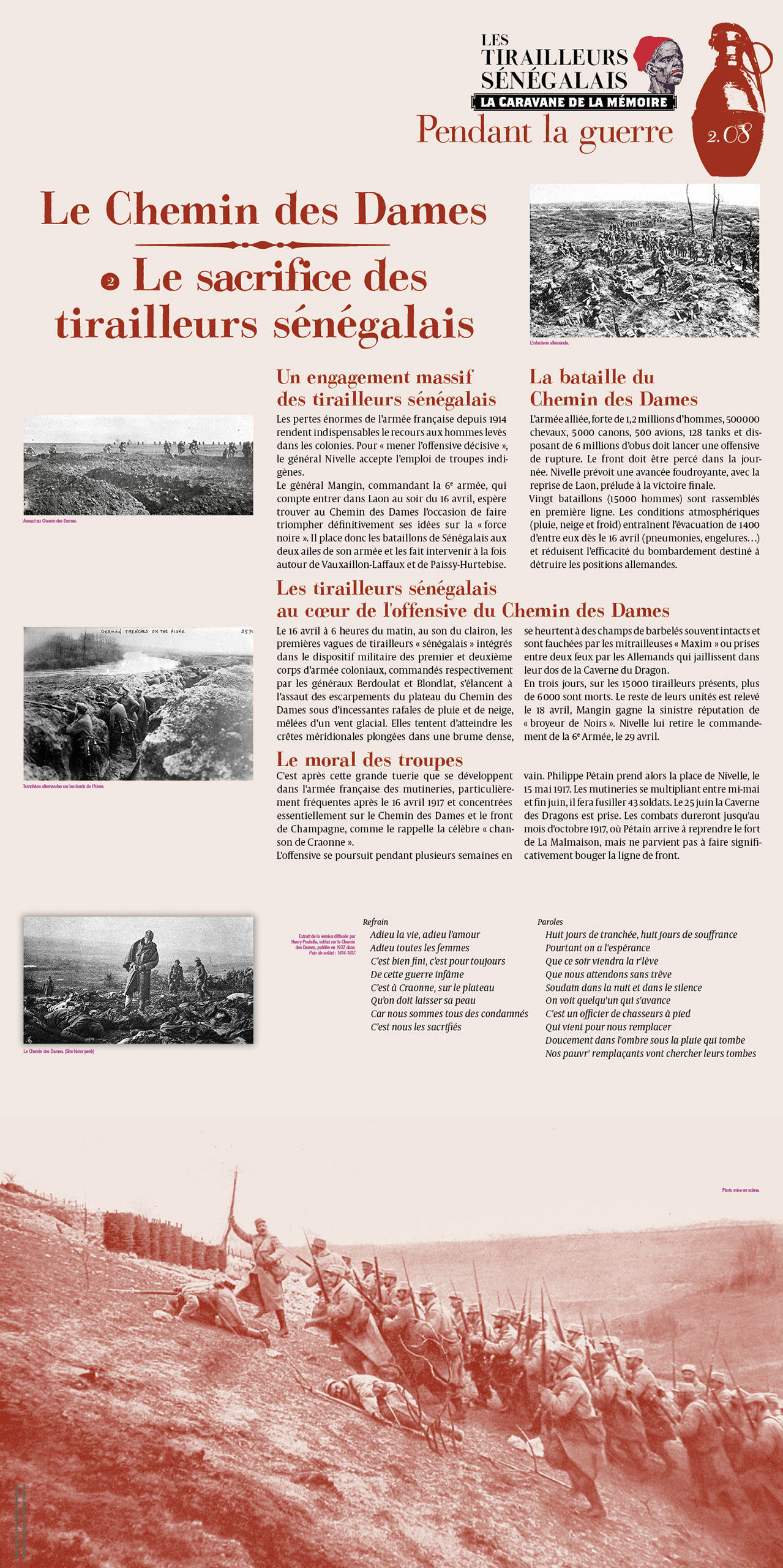 Réalisation de panneaux d'exposition pour La Caravane de la mémoire - les tirailleurs sénégalais