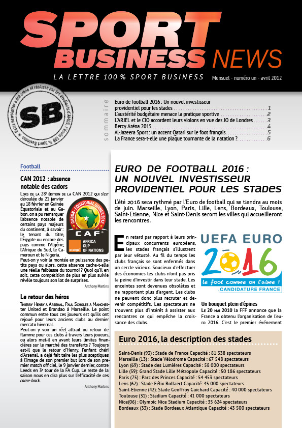 Newsletter : Sport Business News