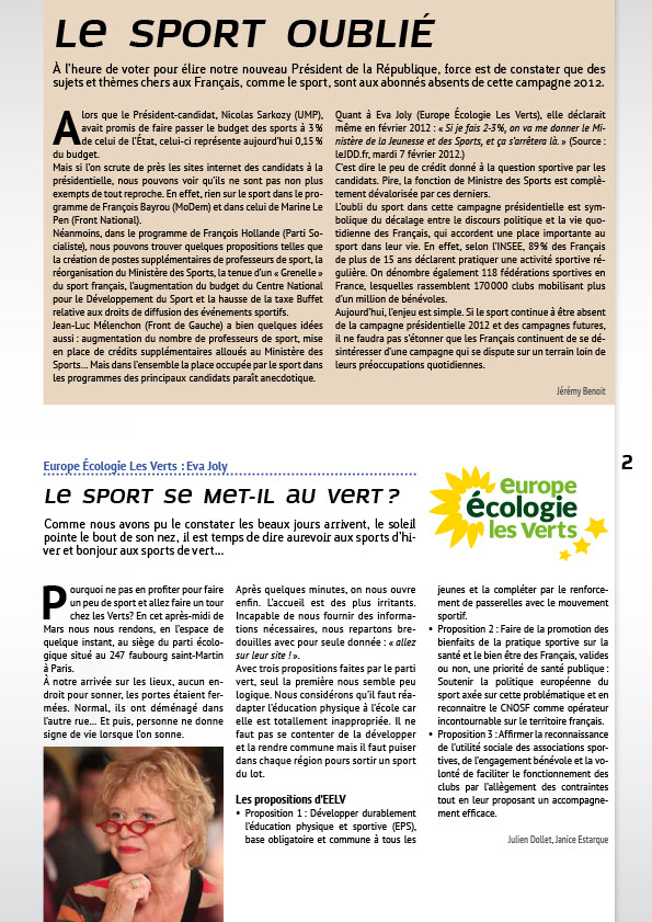 Newsletter : Sport Business News