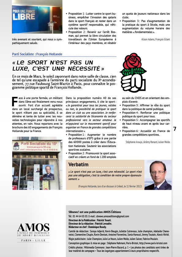 Newsletter : Sport Business News