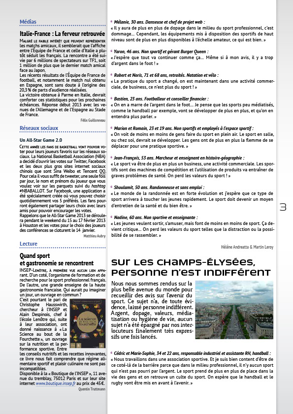 Newsletter : Sport Business News