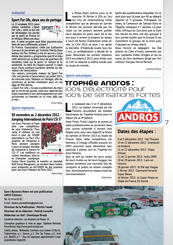 Newsletter : Sport Business News