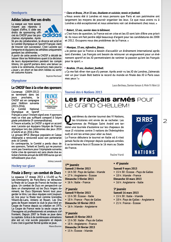 Newsletter : Sport Business News