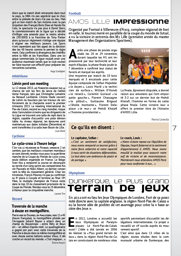 Newsletter : Sport Business News