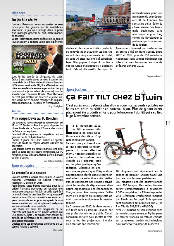 Newsletter : Sport Business News